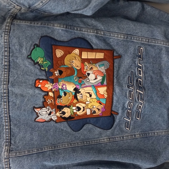 Warner Brothers Studio Looney Tunes denim jean jacket vintage - Picture 2 of 5